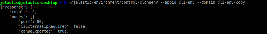 CLI clone environment method