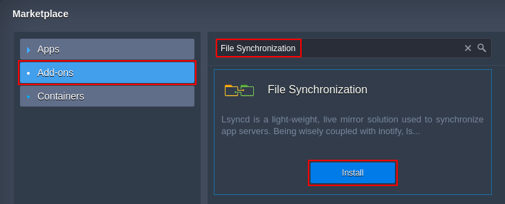 file sync addon