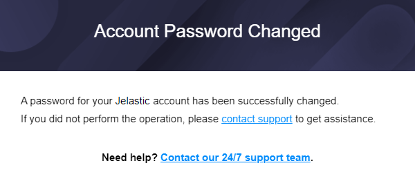 password changed email