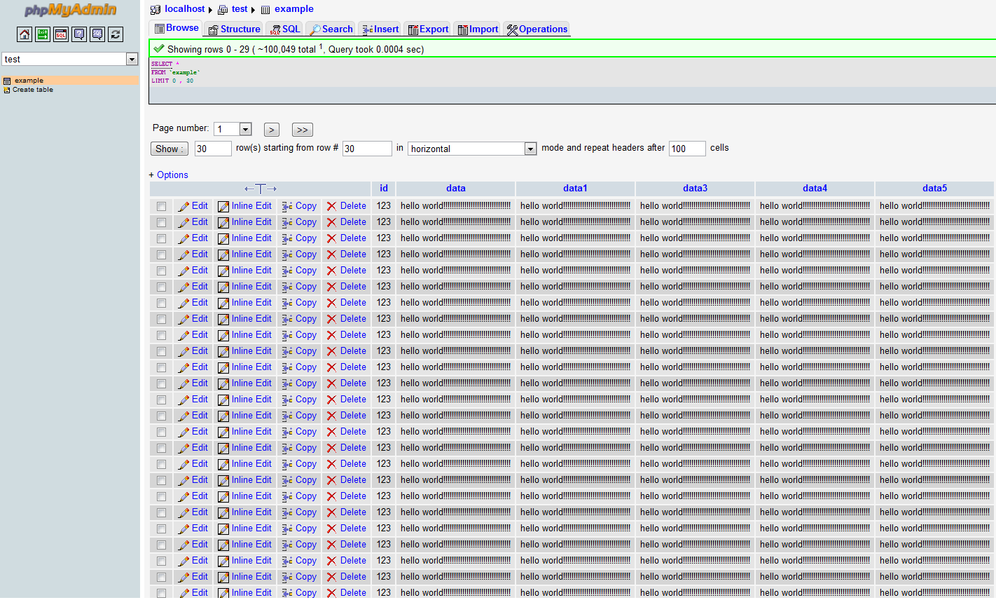 phpMyAdmin imported dump 