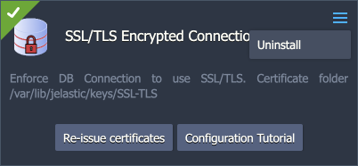 PostgrSQL SSL add-on configuration