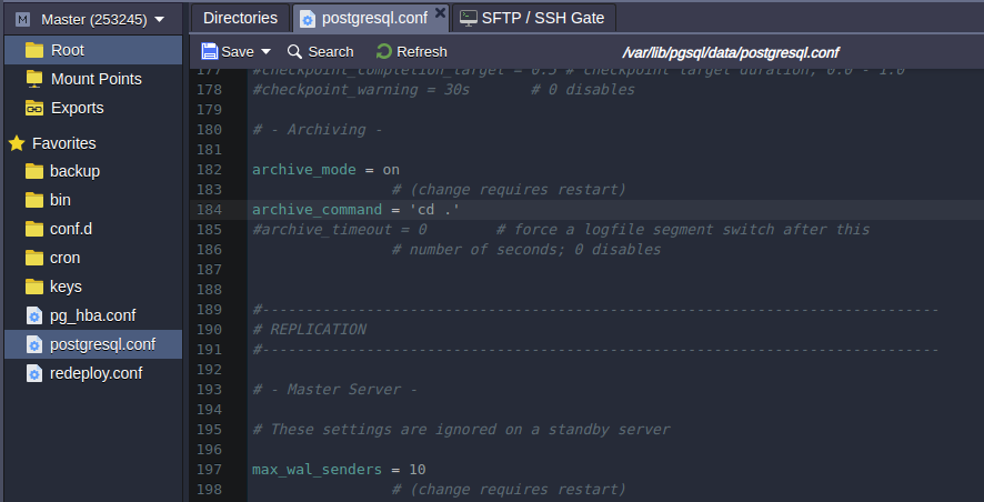 PostgreSQL conf settings