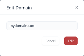 project edit domain