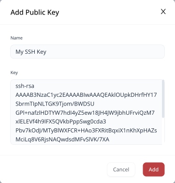 add SSH key