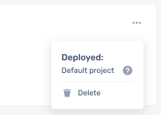 project deployment menu