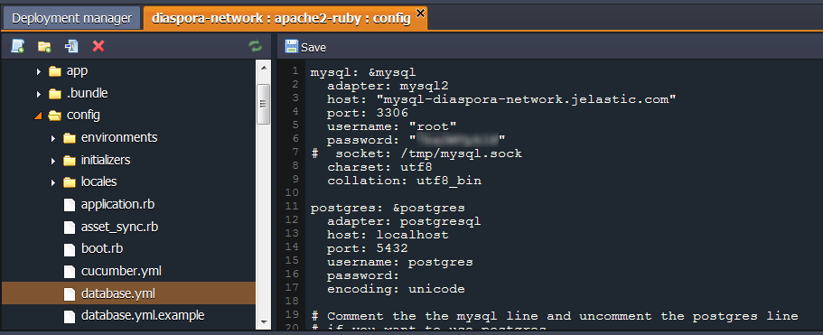 configure database connection