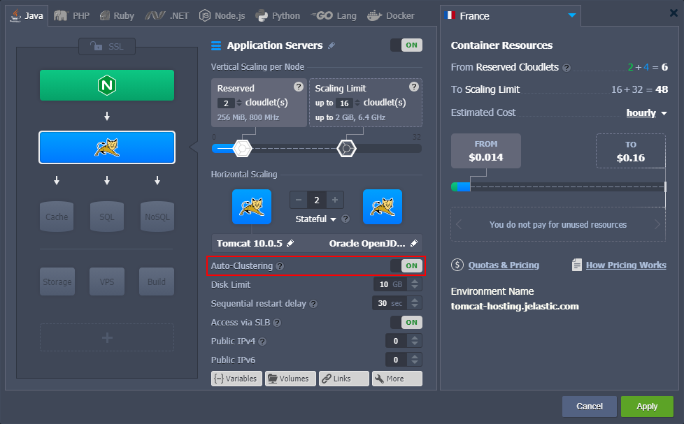 enable Tomcat auto-clustering