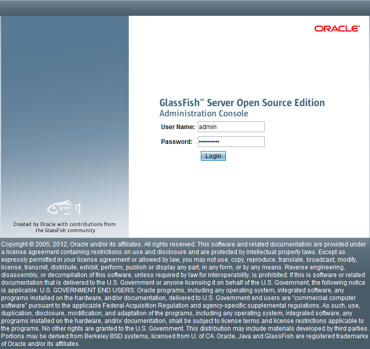 GlassFish admin console