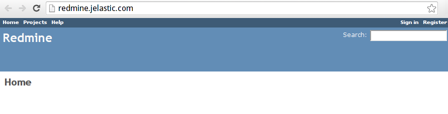 Redmine home page