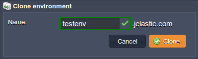 environment clone name