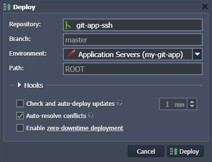 deploy GIT project