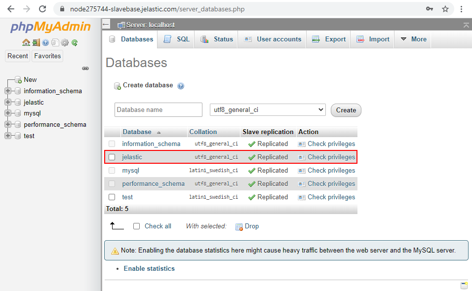 slave DB replicated database