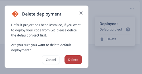 delete default application