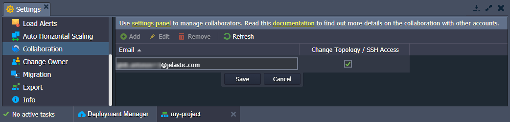 collaboration settings