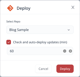 deploy sample project