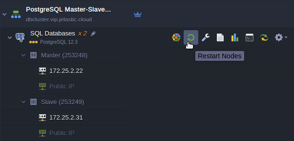 restart PostgreSQL nodes again