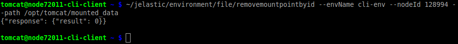 platform CLI remove mount point by ID