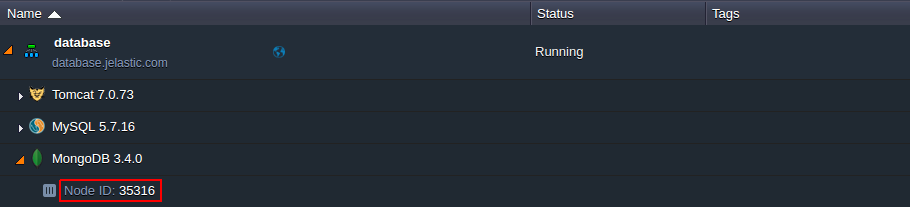 database node ID