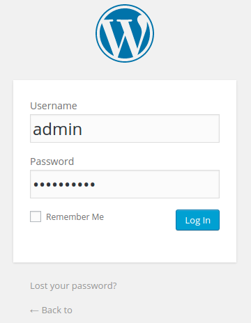 wordpress login