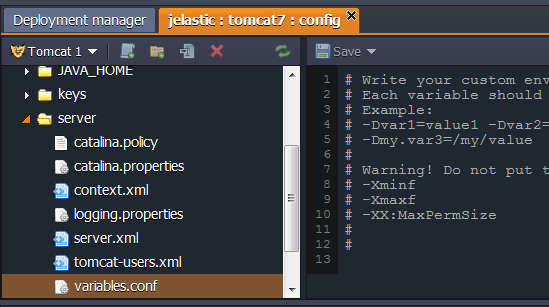 java application server config 9