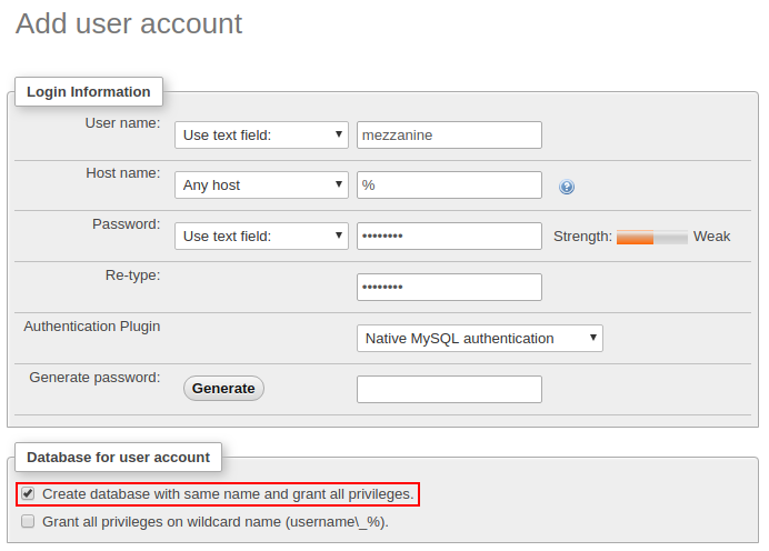 mezzanine mysql