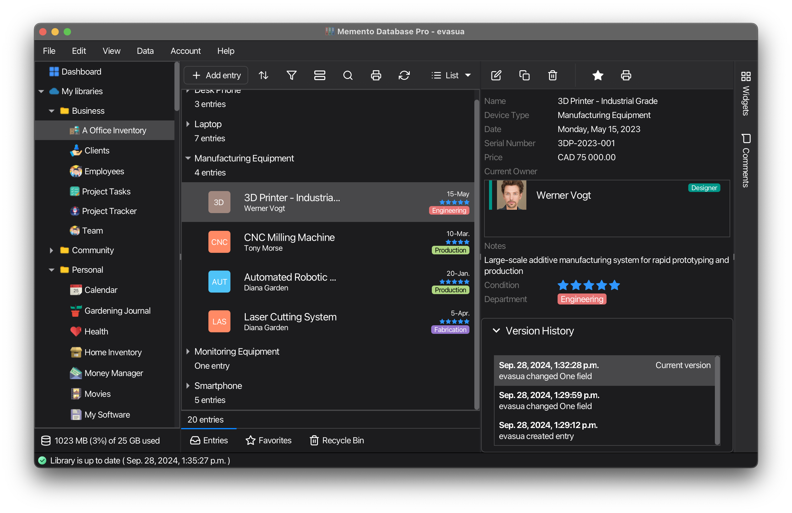 Business management solutions with Memento Database