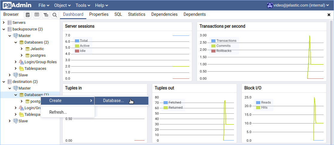 create new database