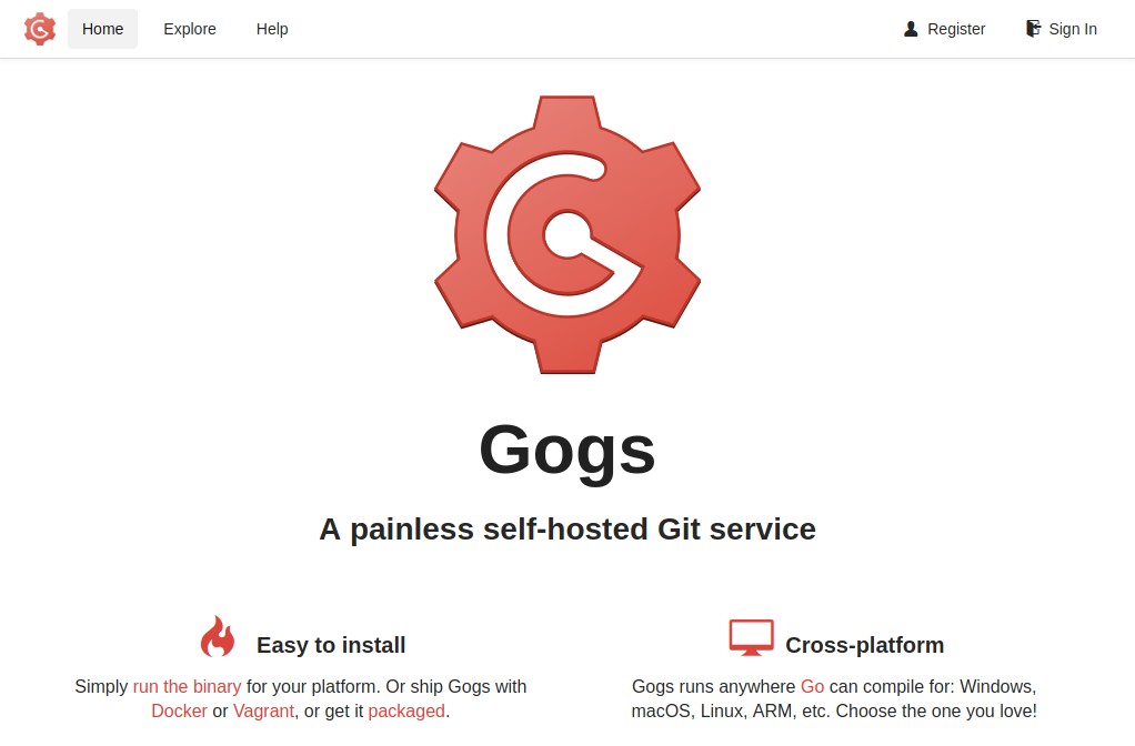 gogs installation