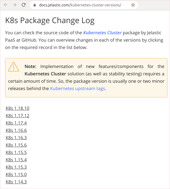 kubernetes versioning