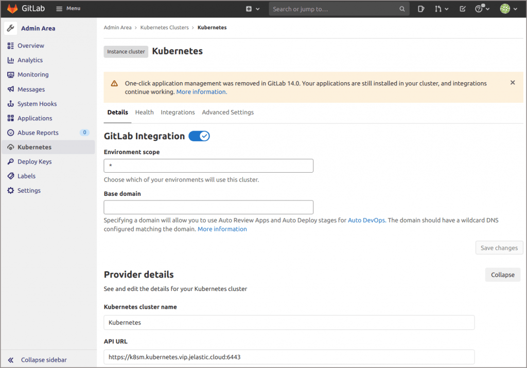 GitLab Integration Switch