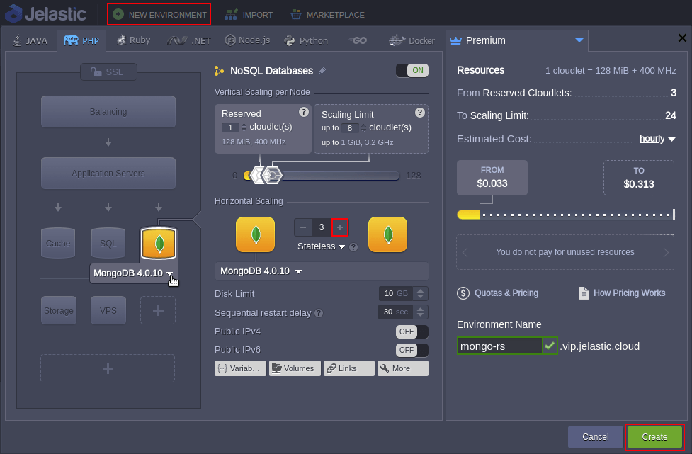 mongodb replica set environment