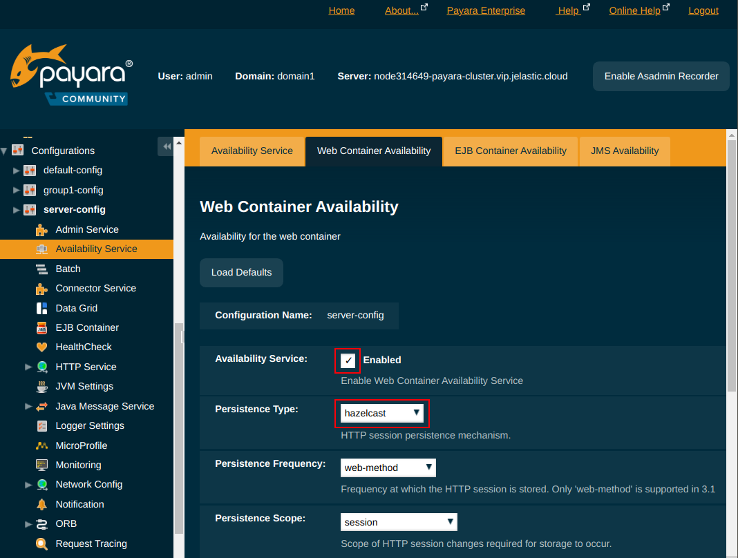 payara cluster hazelcast