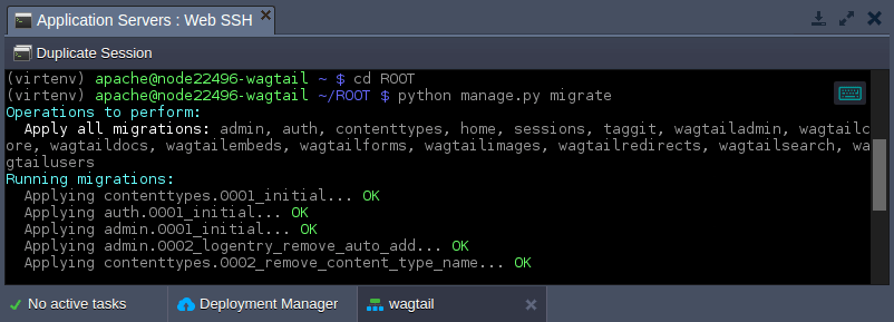 wagrail sqlite