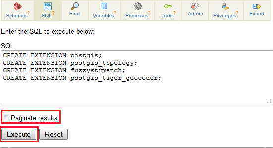 postgis extension to postgresql for geoserver hosting queries executing