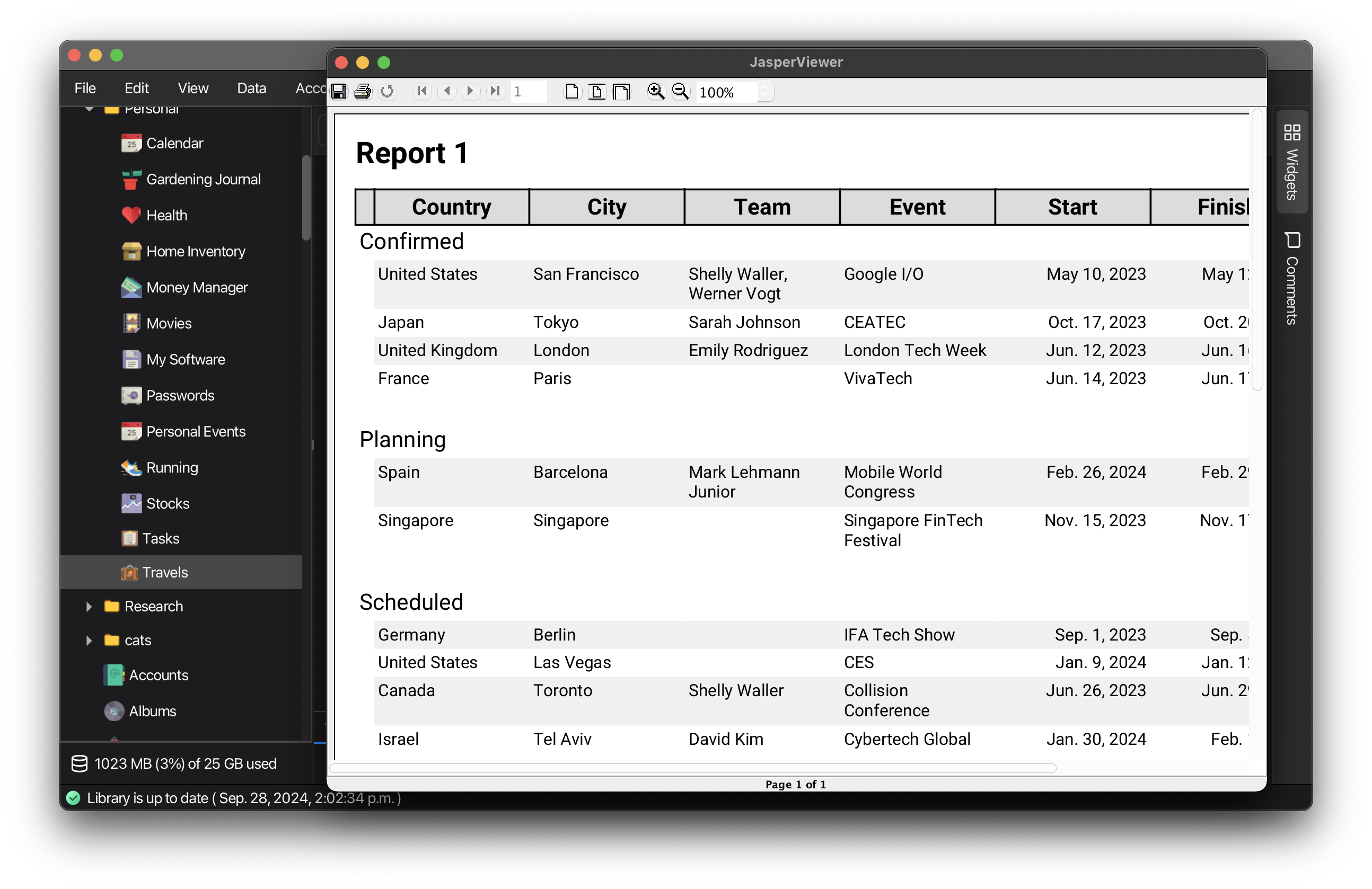 Custom report designer with flexible layouts