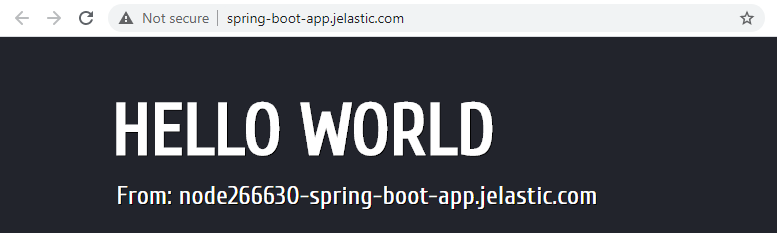 spring boot default site