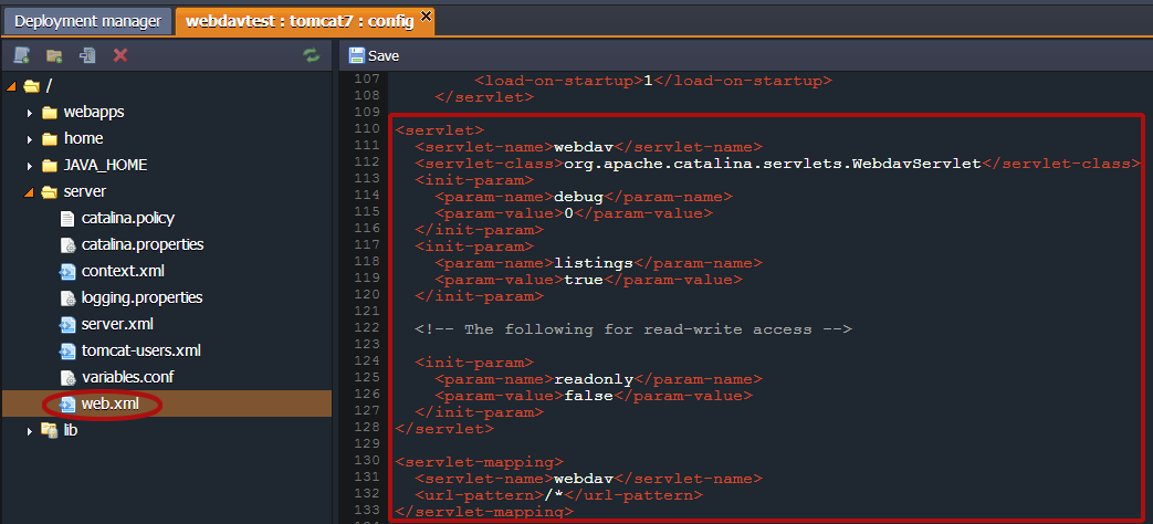 remote access via webdav webdav8